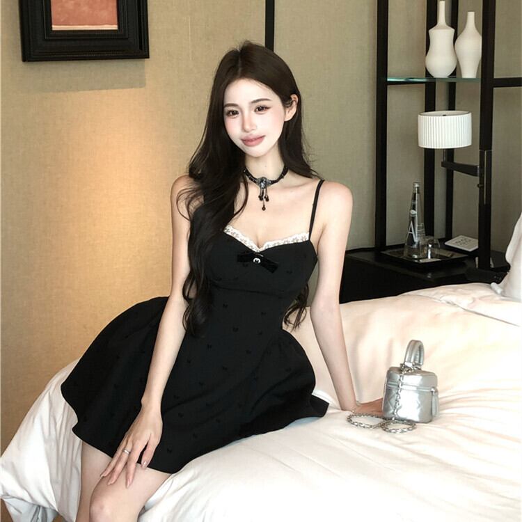 【dress】レース切り替えキャミワンピース　M30066
