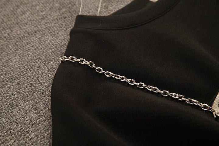 【dress】韓国系不規則 イレギュラーTシャツワンピース　M17115