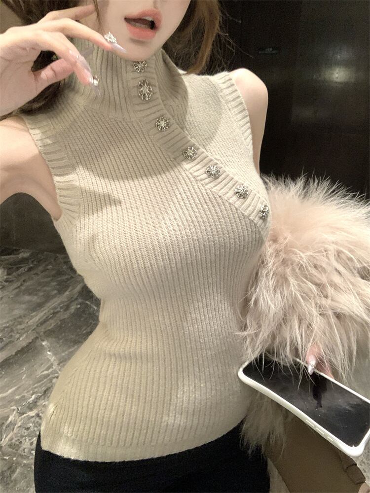 【tops】ノースリーブニットトップス　M28540