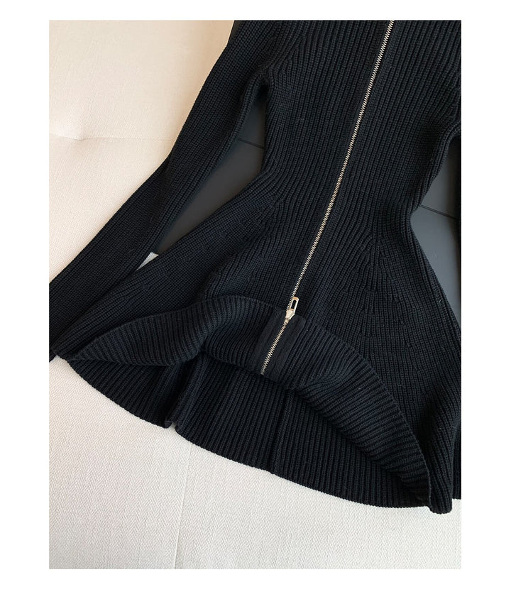 【dress】ジップニットミニワンピース　N3454