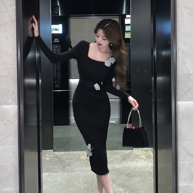 【dress】ニットワンピース　M18334