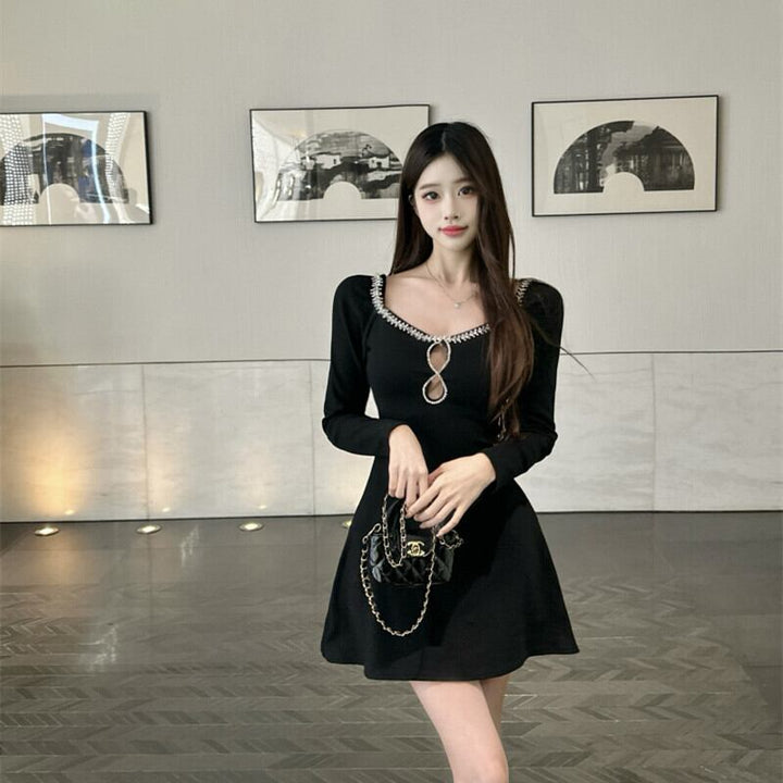 【dress】ビジューデートワンピース　M28419