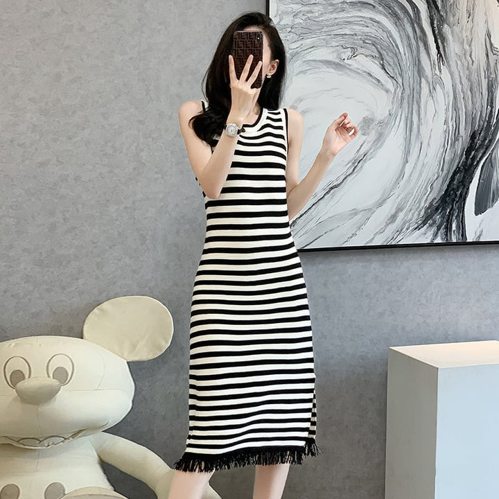 【set】ニットカーデ×ベストワンピースセット　M26253