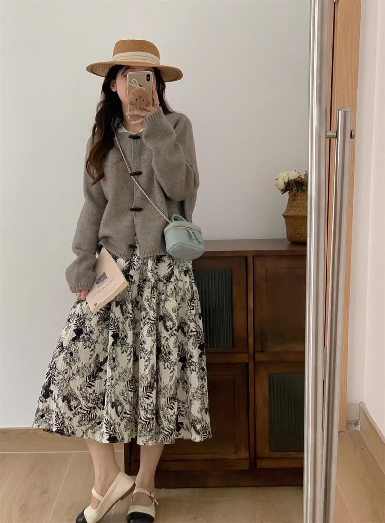 【outer】クルーネックニットカーディガン　M17794