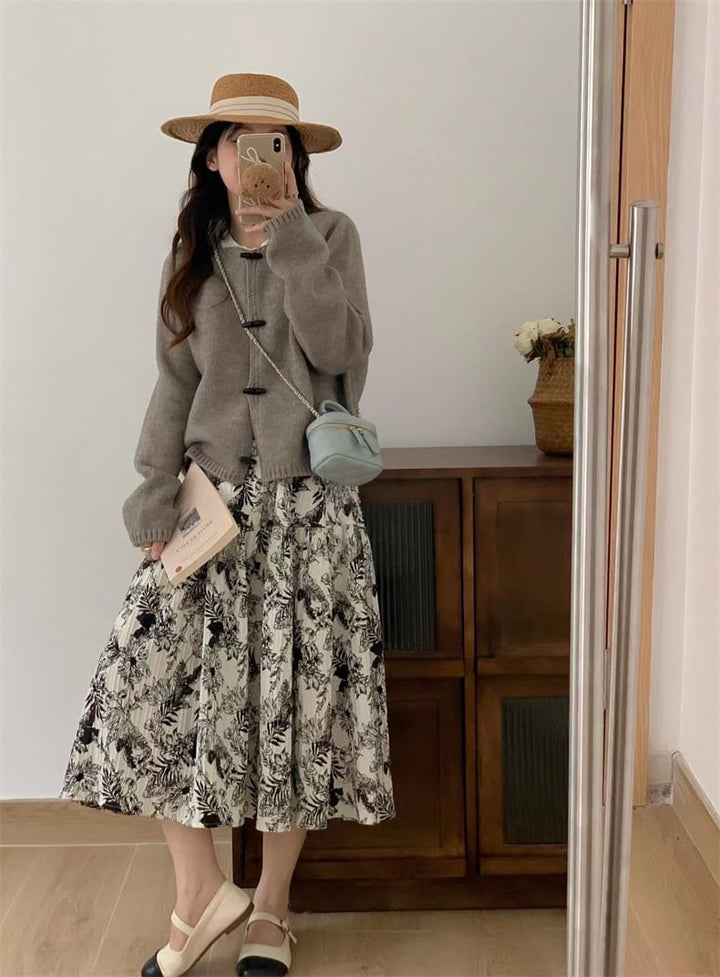 【outer】クルーネックニットカーディガン　M17794