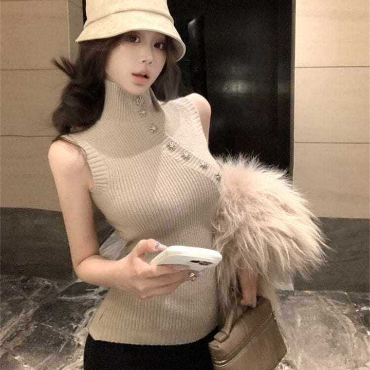 【tops】ノースリーブニットトップス　M28540