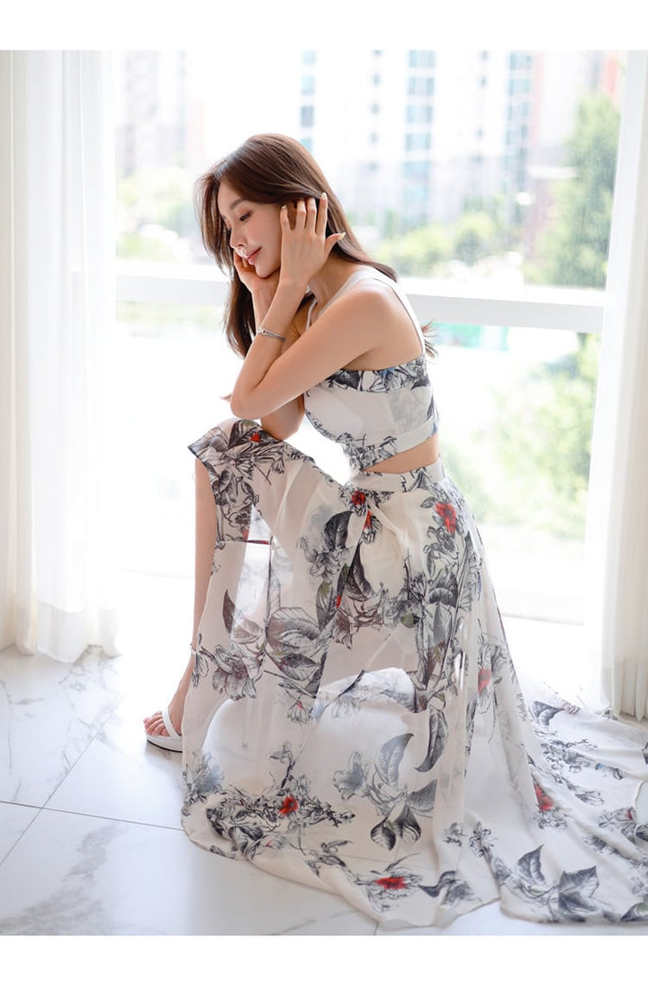 【dress】ウエストカットホルターネックワンピース　M31014