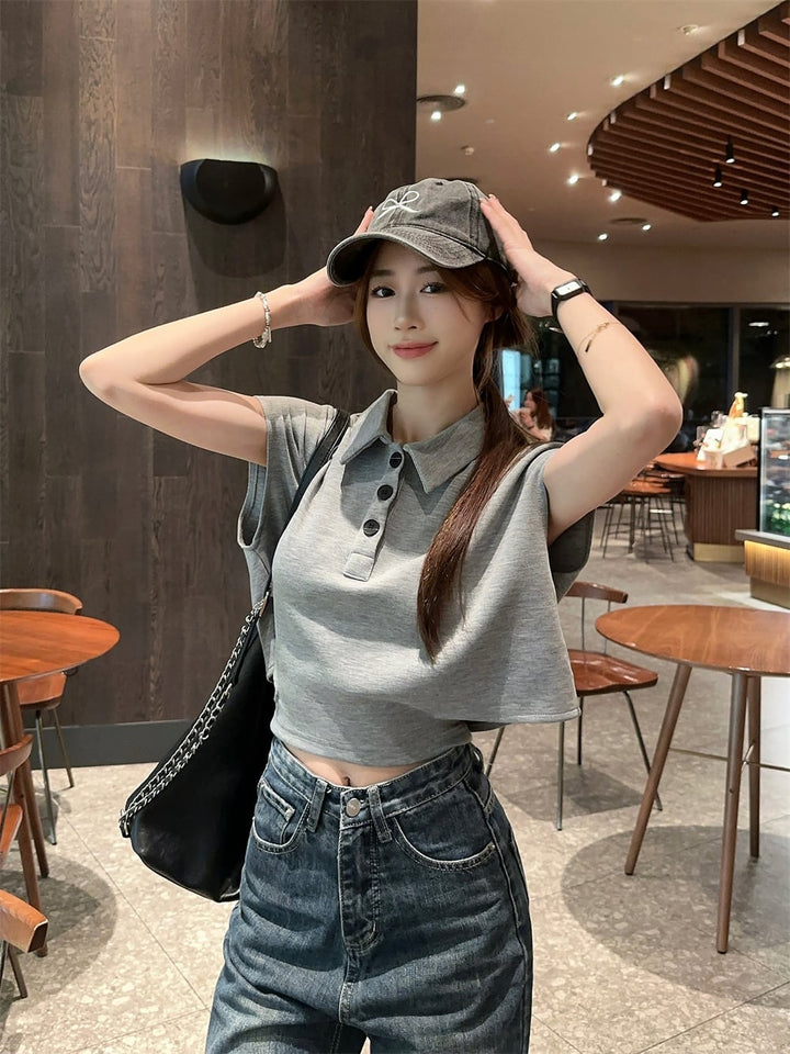 【tops】POLOネックTシャツ　M23916