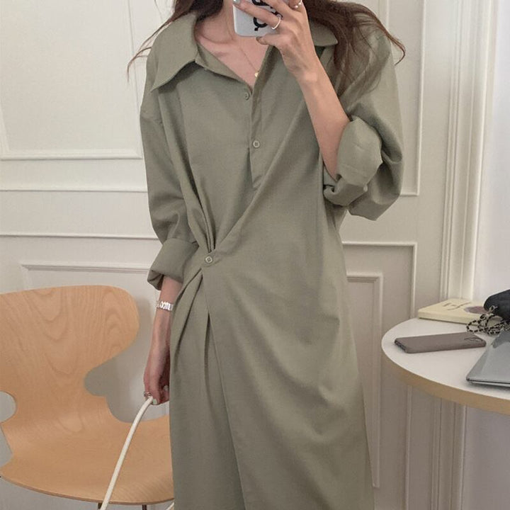 【dress】シャツワンピース　M18666