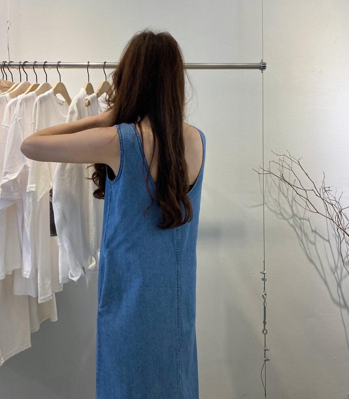 【dress】デニムベストワンピース　M23881
