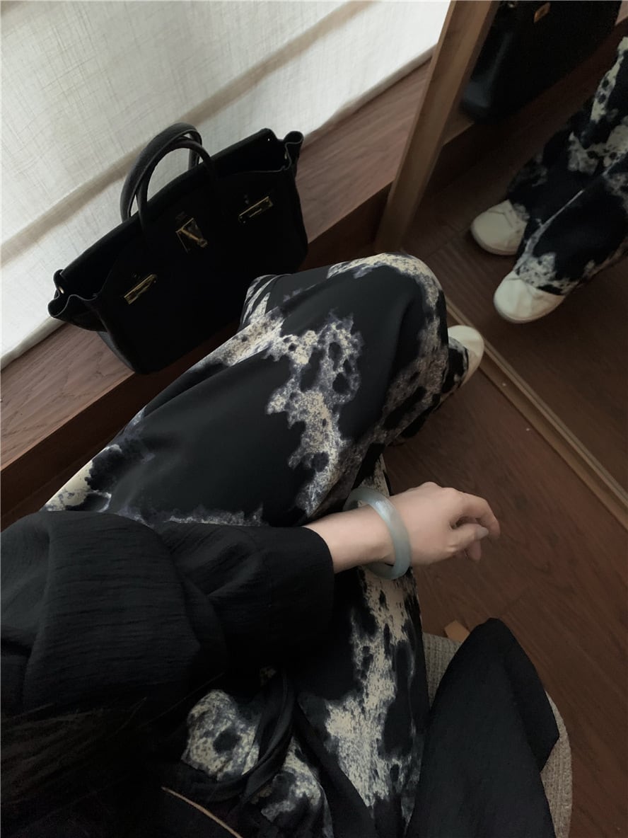 【set】シャツトップス×キャミソール×プリントパンツセット　M25655