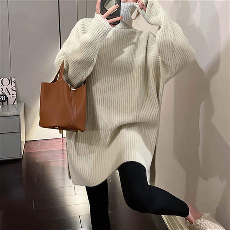 【tops】ハイネックニットセーター　M18368