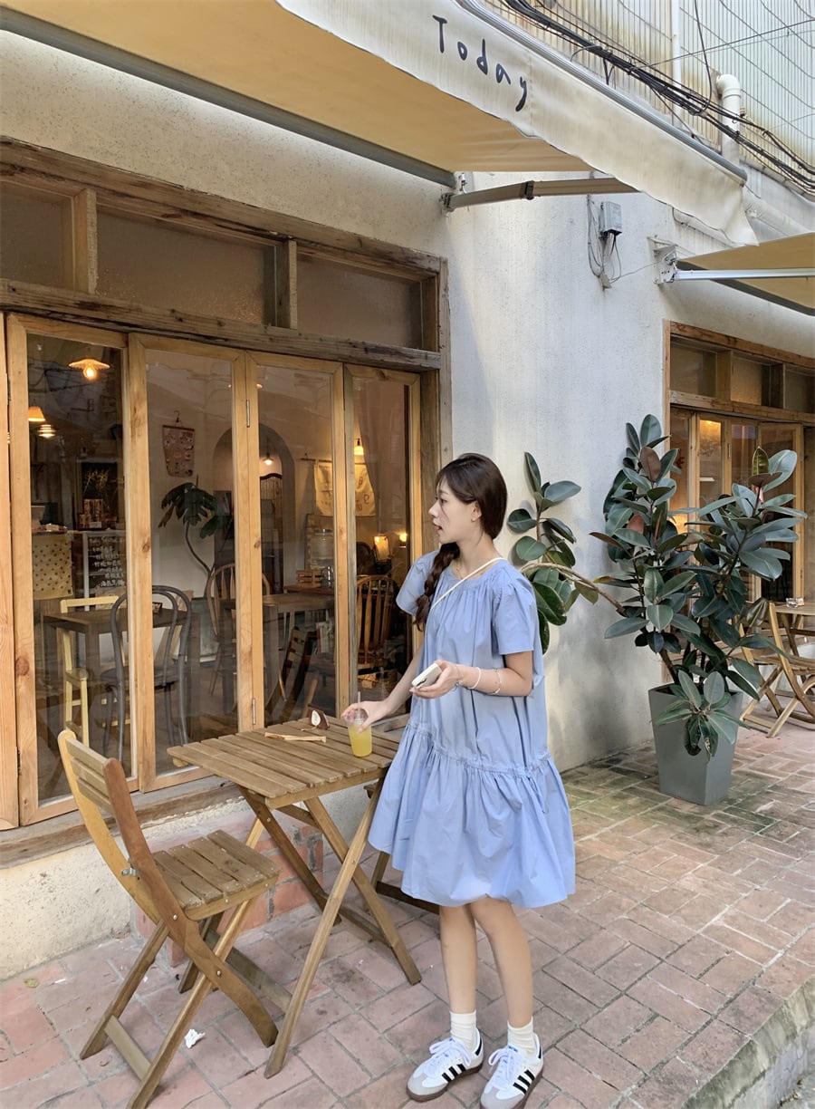【dress】韓国系カジュアルワンピースゆったり着心地良い　M16905