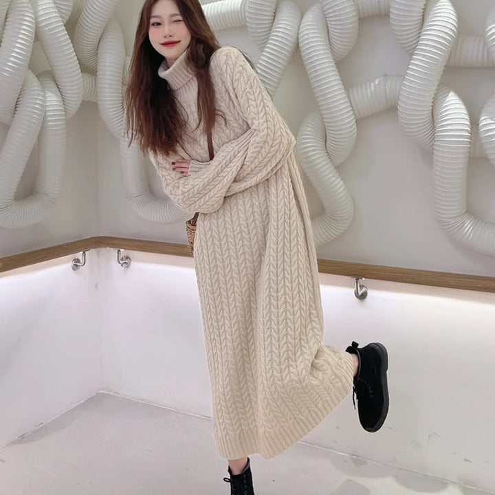 【dress】ハイネックニットワンピース　M25799