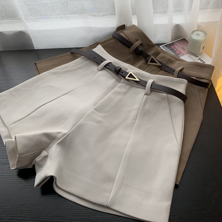 【bottoms】ハイウエストショートパンツ　M29436