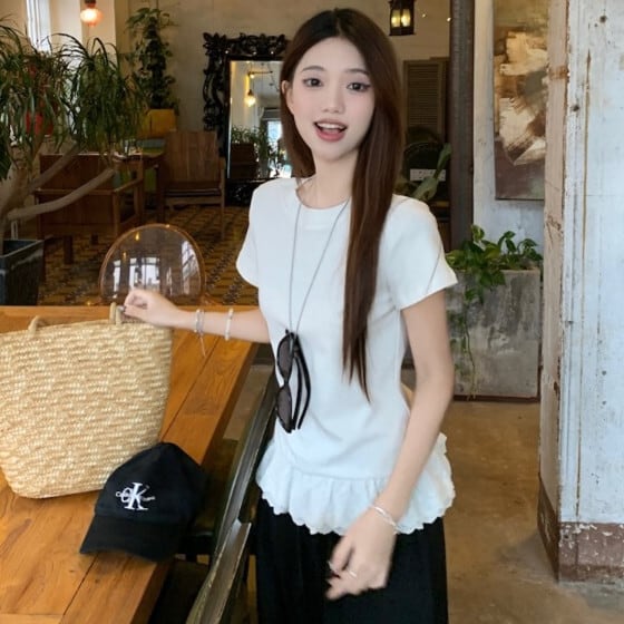 【tops】切り替えTシャツ　M29855