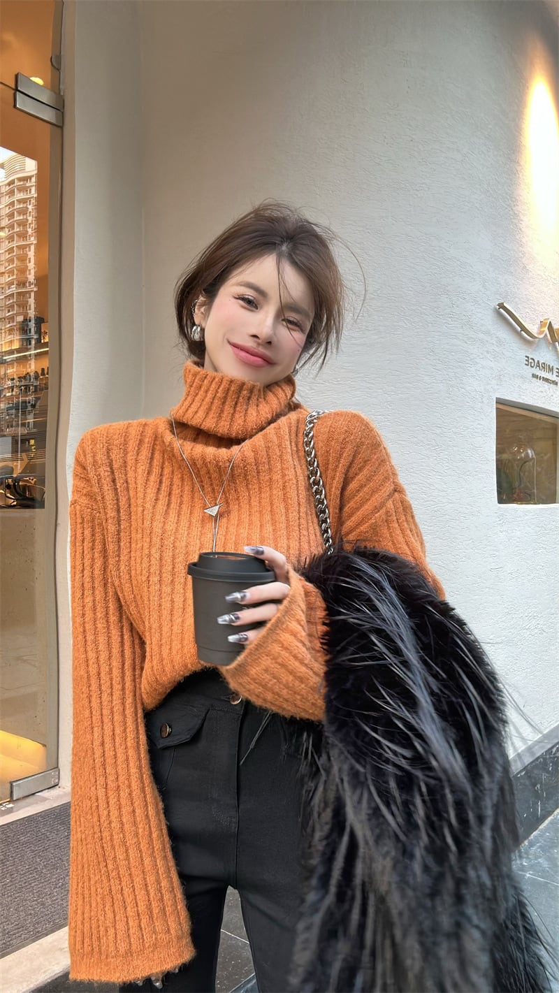 【tops】ハイネックニットセーター　M20199