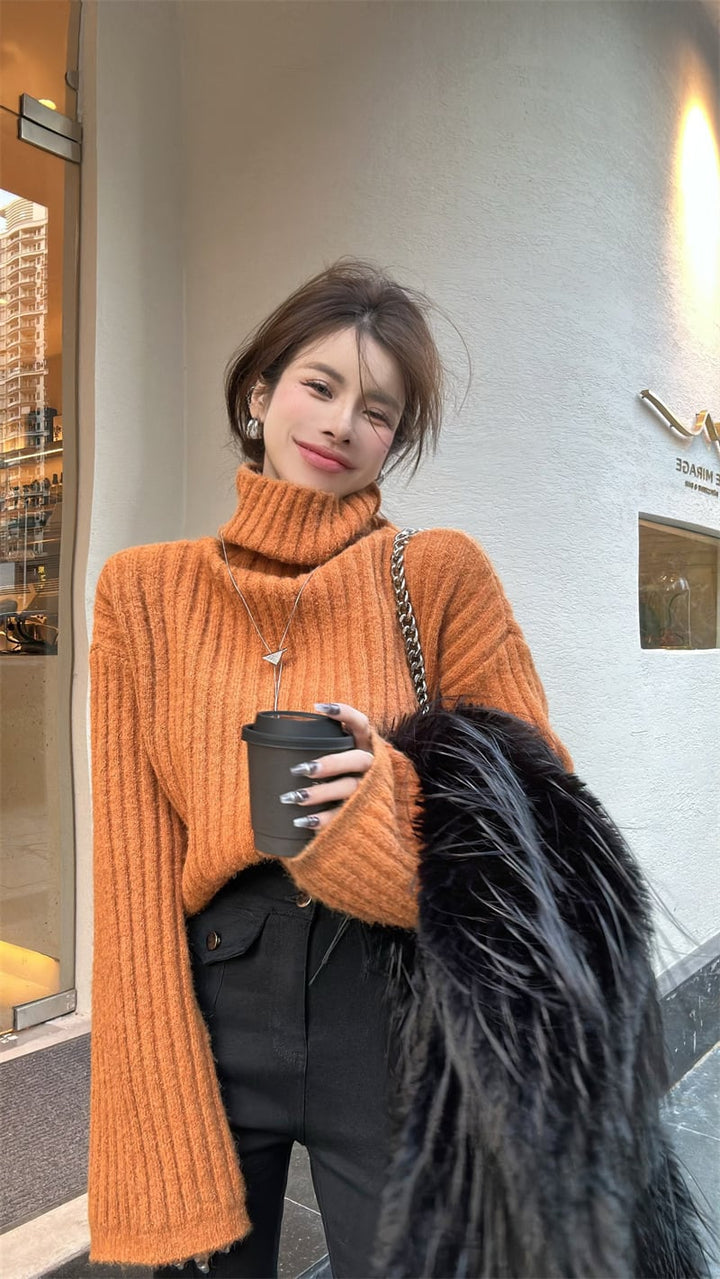 【tops】ハイネックニットセーター　M20199