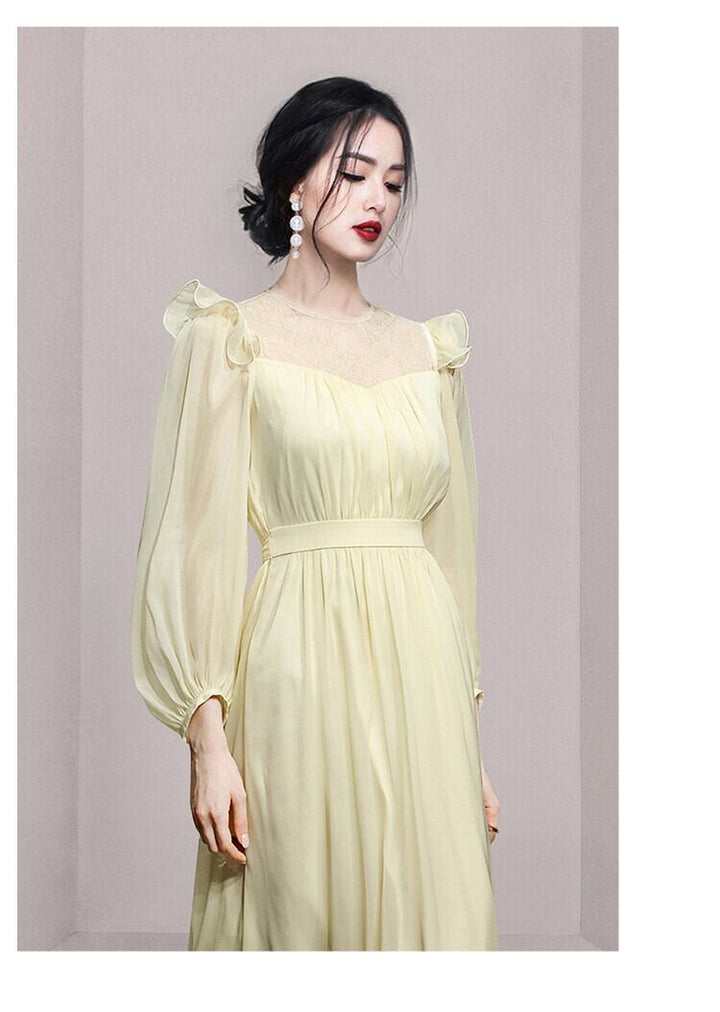 【dress】フリルパフスリーブワンピース　M29945