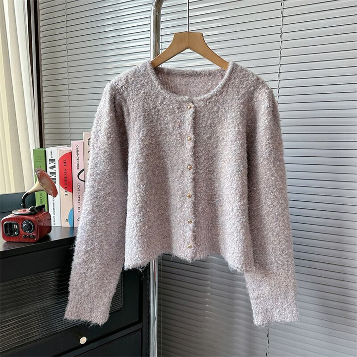 【outer】クルーネックニットカーデ　M18975