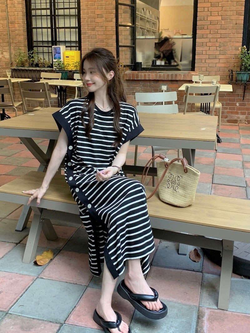 【dress】ボーダー柄ワンピース　M24789