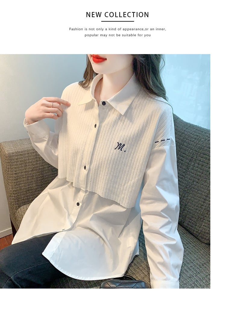 【tops】人気上昇中ファッション切り替えシャツ　M17337