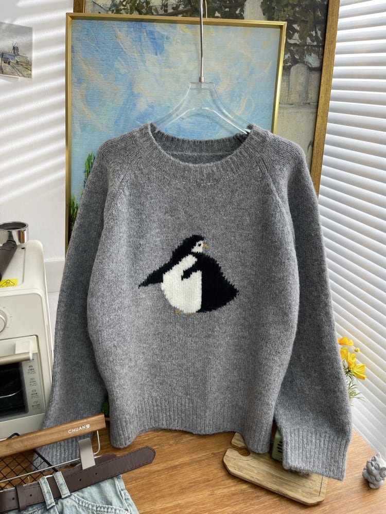 【tops】クルーネックニットセーター　M26613