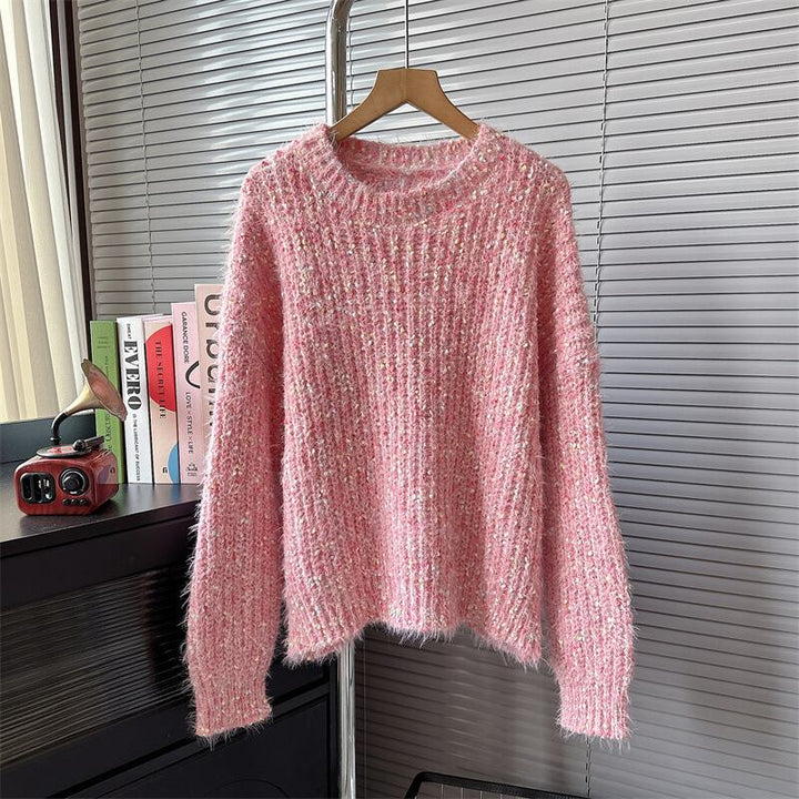 【tops】クルーネックニットセーター　M19065