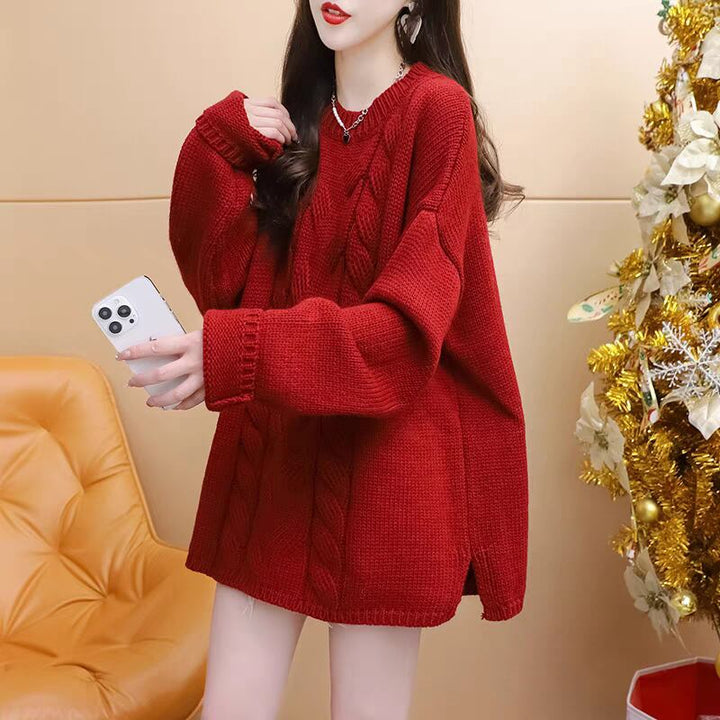 【tops】クルーネックニットセーター　M29162