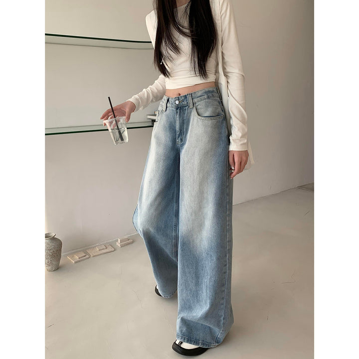 【bottoms】デニムワイドパンツ　M29496