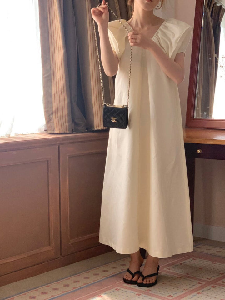【dress】パフスリーブワンピース　M24627