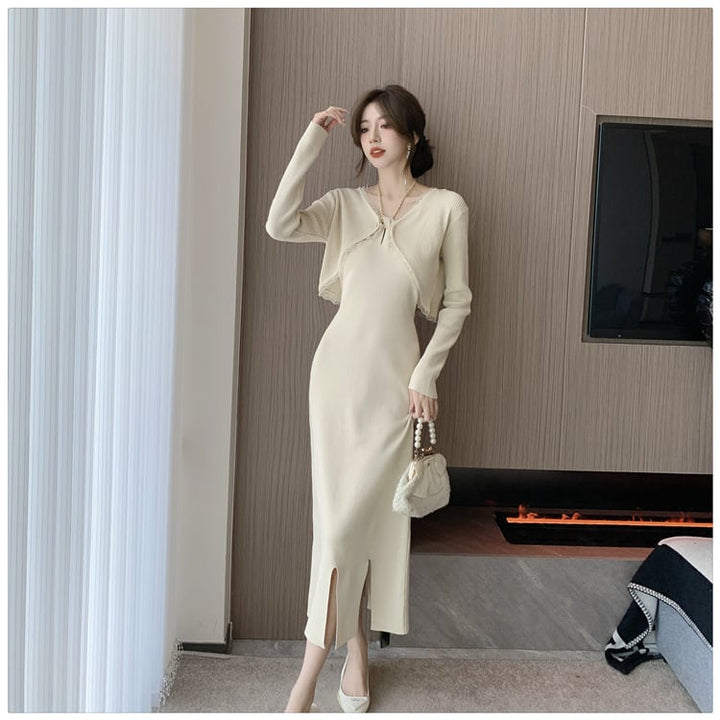 【dress】人気上昇中 chicエレガントセットアップ着瘦せ　M17250