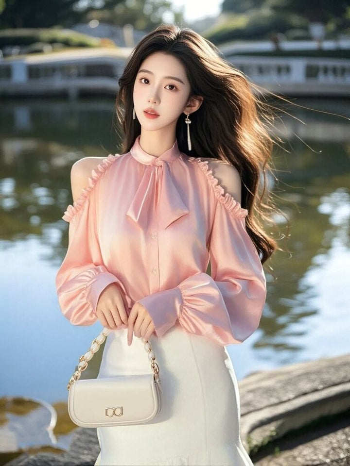 【tops】オフショルダーブラウス　M29434