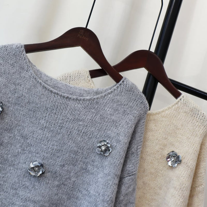 【tops】クルーネックニットセーター　M26723