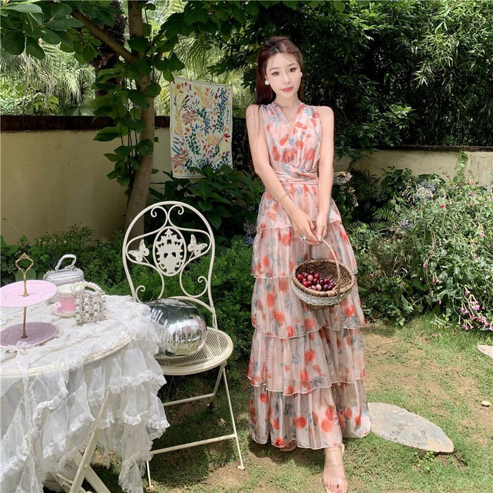 【dress】プリントワンピース　M25292