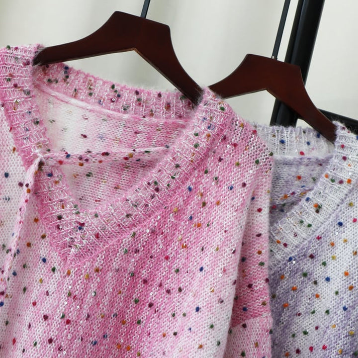 【tops】キラキラニットセーター　M27524