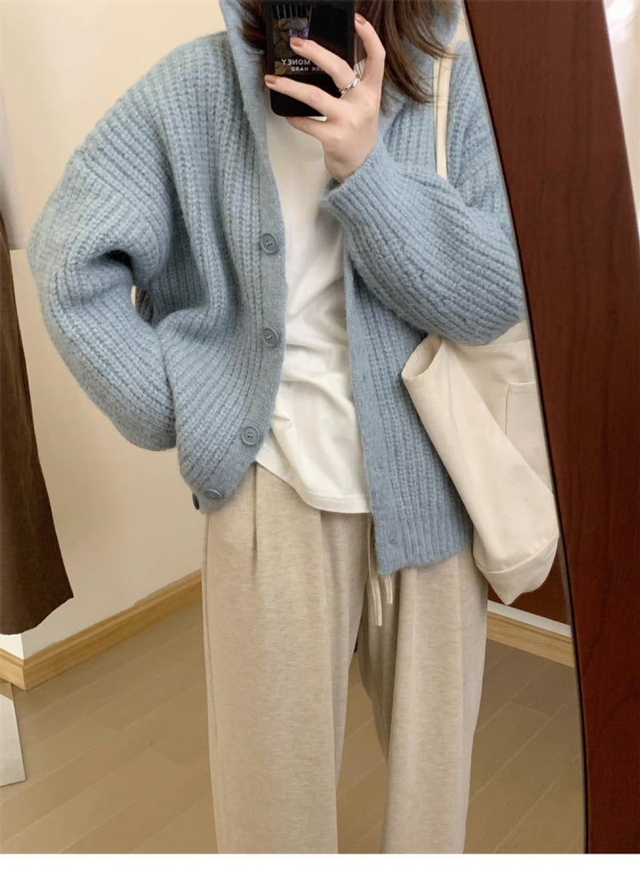 【outer】フーディーニットカーディガン　M17988