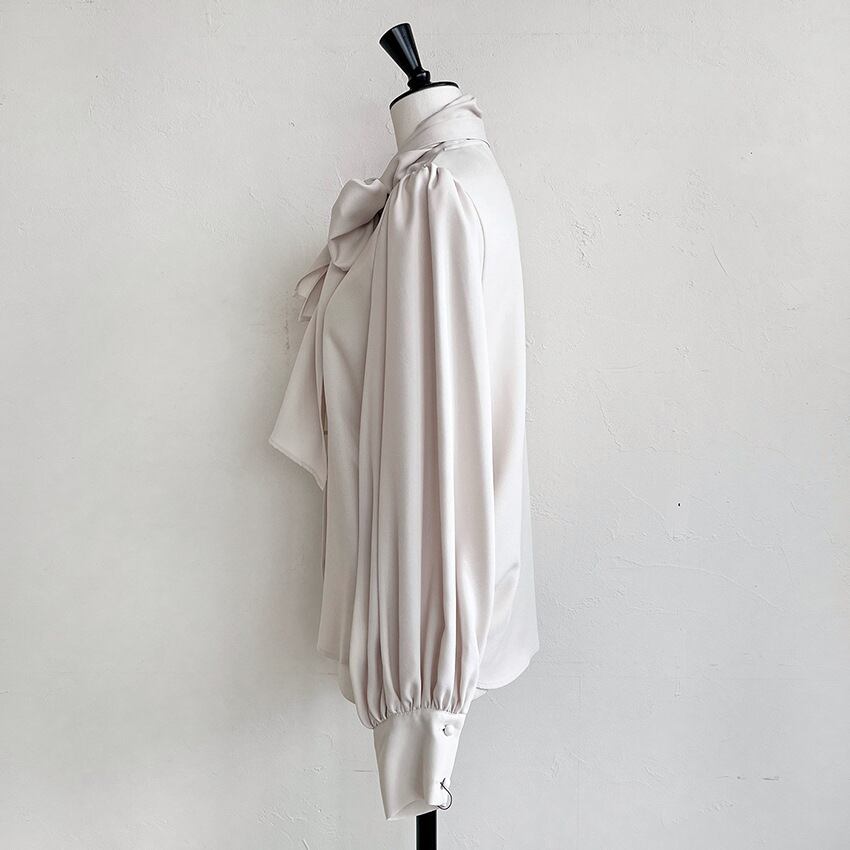 【tops】リボン付きシャツトップス　M28012