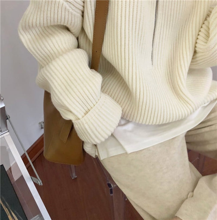【tops】ファスナーニットセーター　M25903