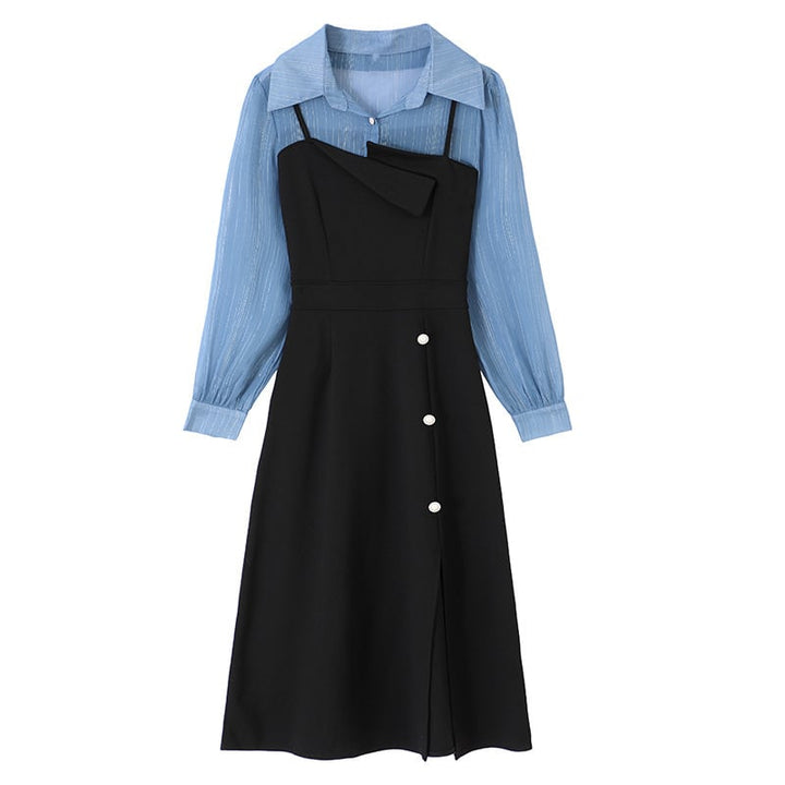 【dress】人気を独占中 切り替えシャツワンピース　M17307