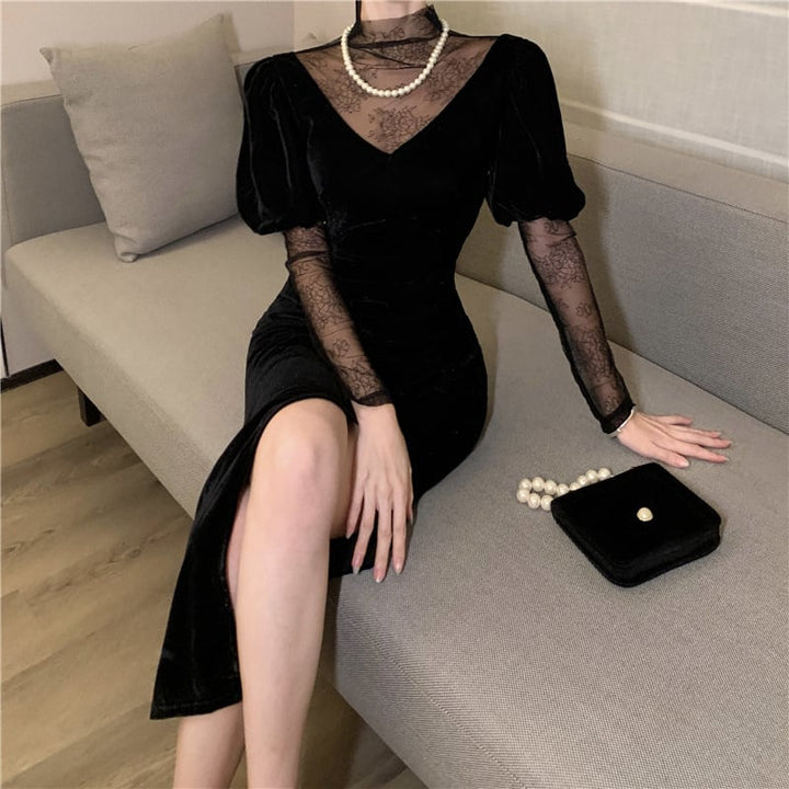 【dress】チュールドッキングワンピース　M26988