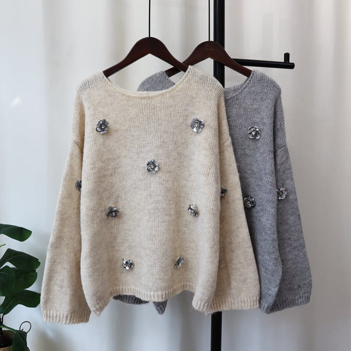 【tops】クルーネックニットセーター　M26723