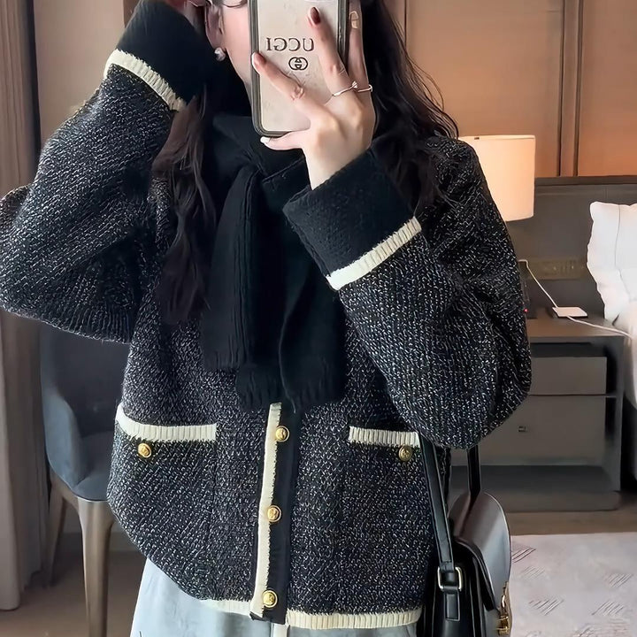 【outer】アウトポケットニットカーデ　M27275