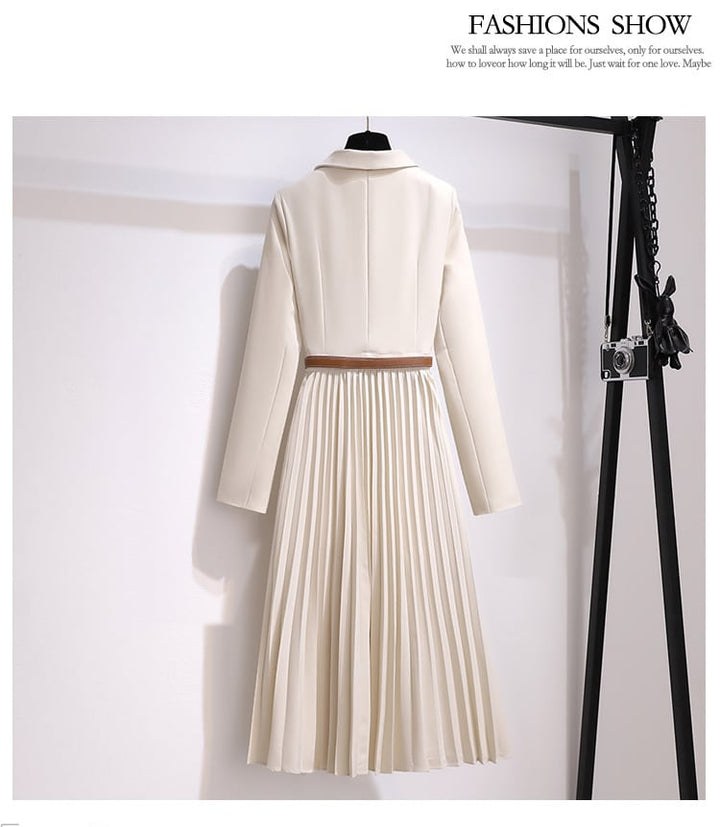 【dress】プリーツ切り替えフォーマルワンピース　M17713
