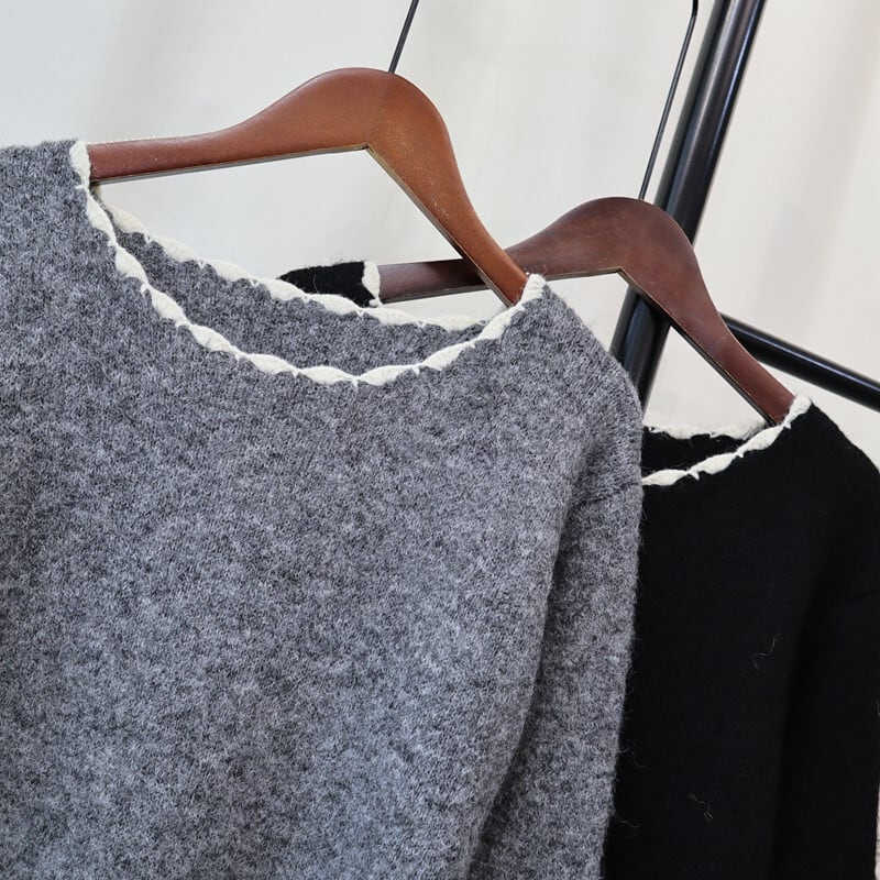 【tops】クルーネックニットセーター　M26859