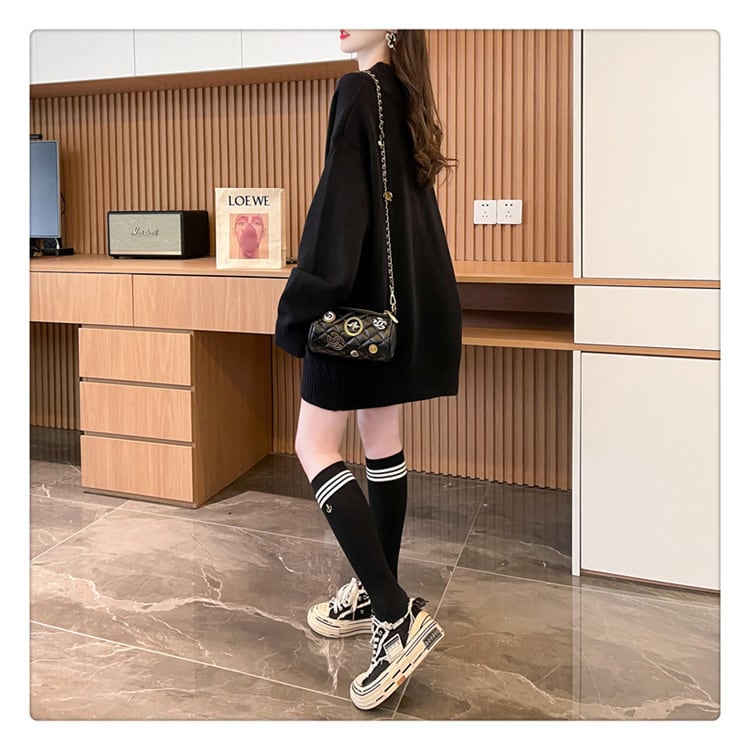 【tops】ドッキングニットセーター　M19326