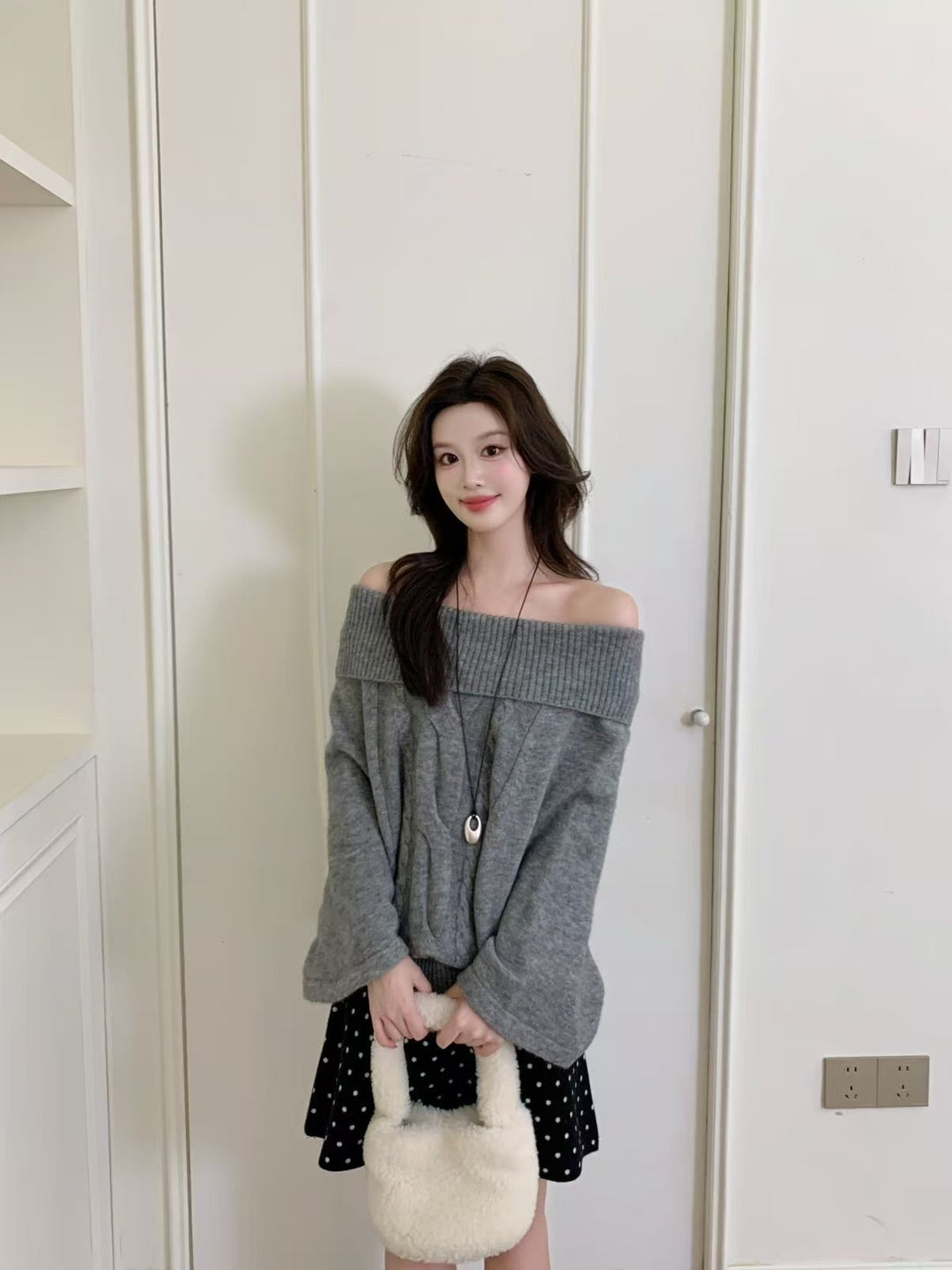 【tops】ニットトップス　K0669