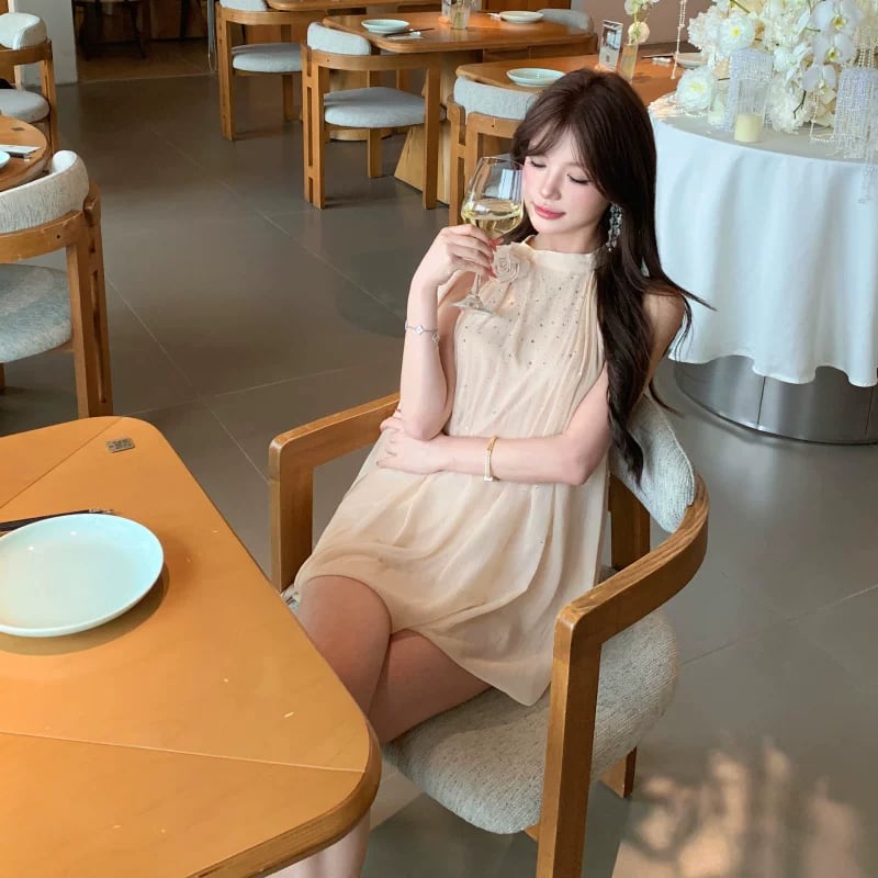 【dress】ケープデザインミニワンピース Q8522