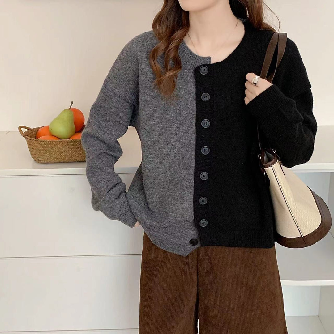 【outer】切り替えニットカーデ　M26736