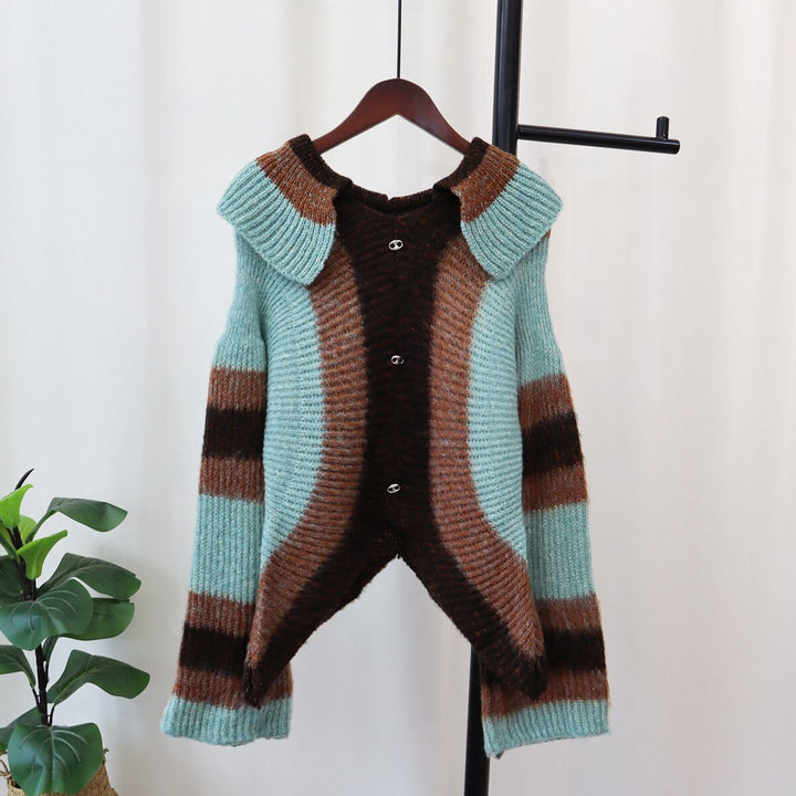 【outer】ドッキングニットカーデ　M18648